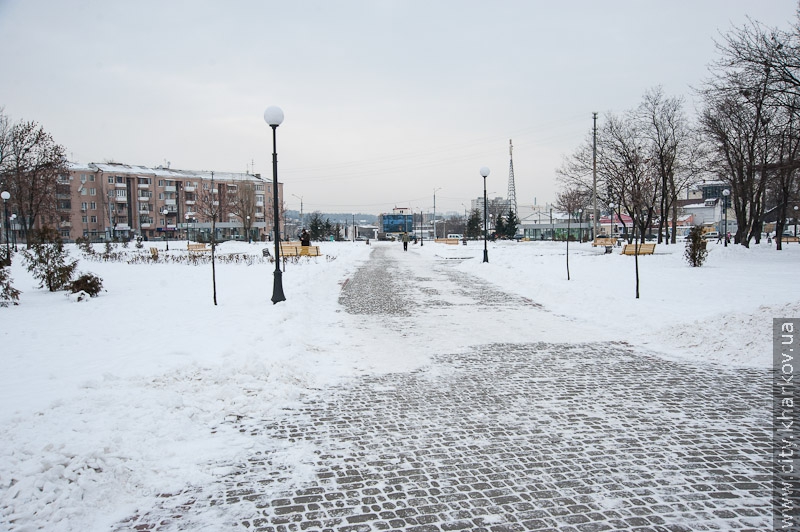 Курсанти Академії внутрішніх військ на прибиранні снігу на площі Повстання - 3