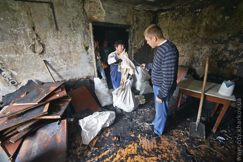 Наслідки пожежі в будинку по вул. Метробудівників, 32 - 2