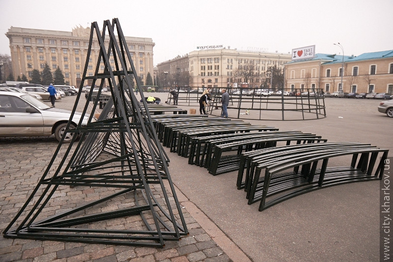 Почався монтаж головної ялинки міста - 2