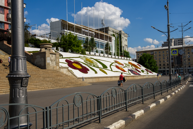На Університетській гірці з'явилася велика незвична клумба - 10