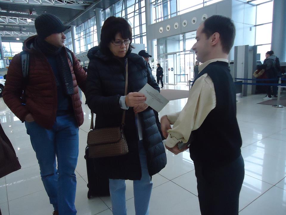 В аеропорту пройшла акція проти торгівлі людьми