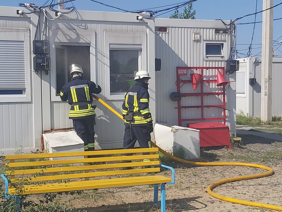 У модульному містечку пройшли навчання рятувальників