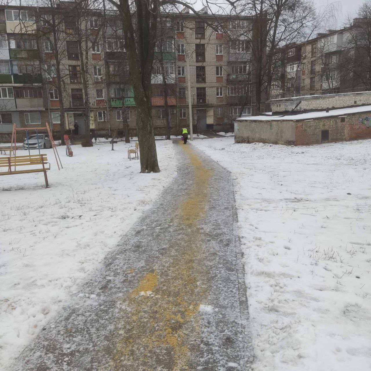 У Харкові двори та парки чистять від снігу