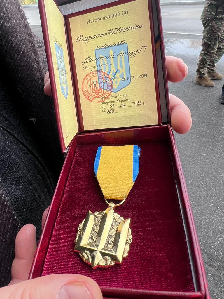 Ігор Терехов отримав медаль від Міністерства оборони України 