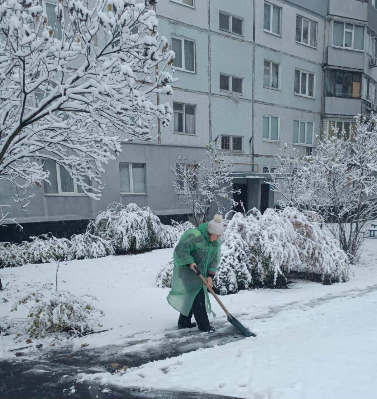 Комунальники прибирають сніг у Харкові 