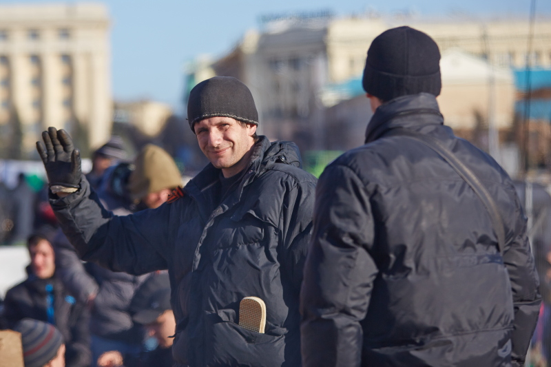 Геннадій Кернес: Пишаюся патріотами на площі Свободи