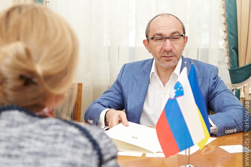 Геннадій Кернес провів робочу зустріч з тимчасовим повіреним у справах Республіки Словенія в Україні Наташею Прах
