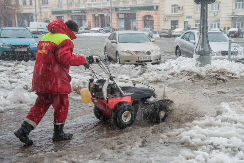Через снігопад в Харкові впало понад півтисячі дерев