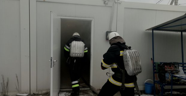 У модульному містечку пройшли пожежні навчання