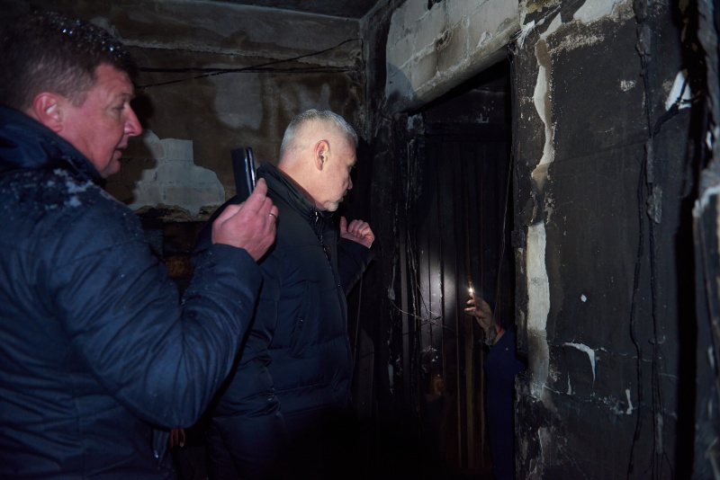 Ігор Терехов: Місто допоможе мешканцям, які постраждали від пожежі на проспекті Гагаріна