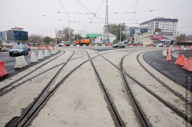 A new tram crossing was opened at Vosstania square