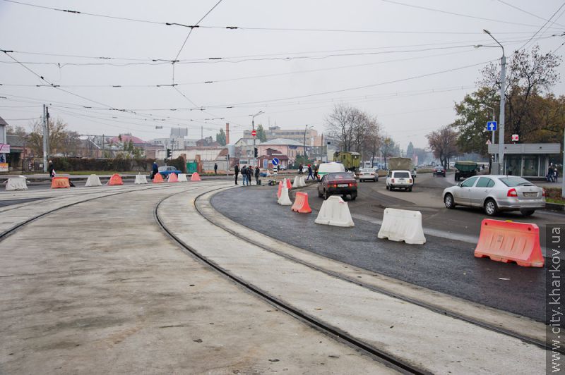 A new tram crossing was opened at Vosstania square