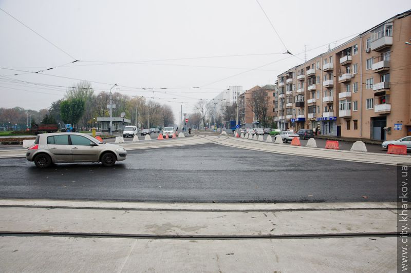 A new tram crossing was opened at Vosstania square