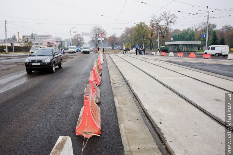 A new tram crossing was opened at Vosstania square
