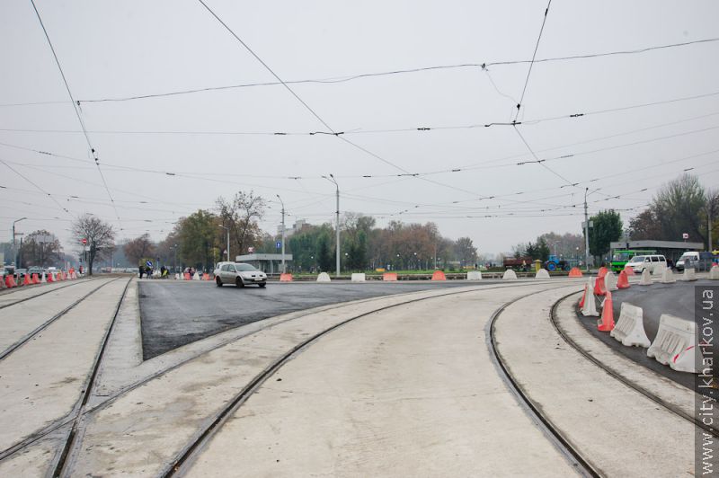 A new tram crossing was opened at Vosstania square