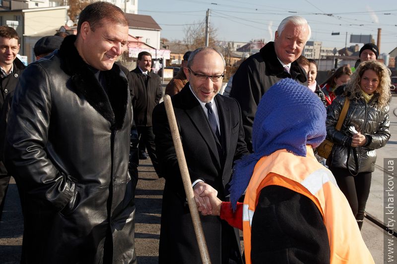 A new tram crossing was opened at Vosstania square