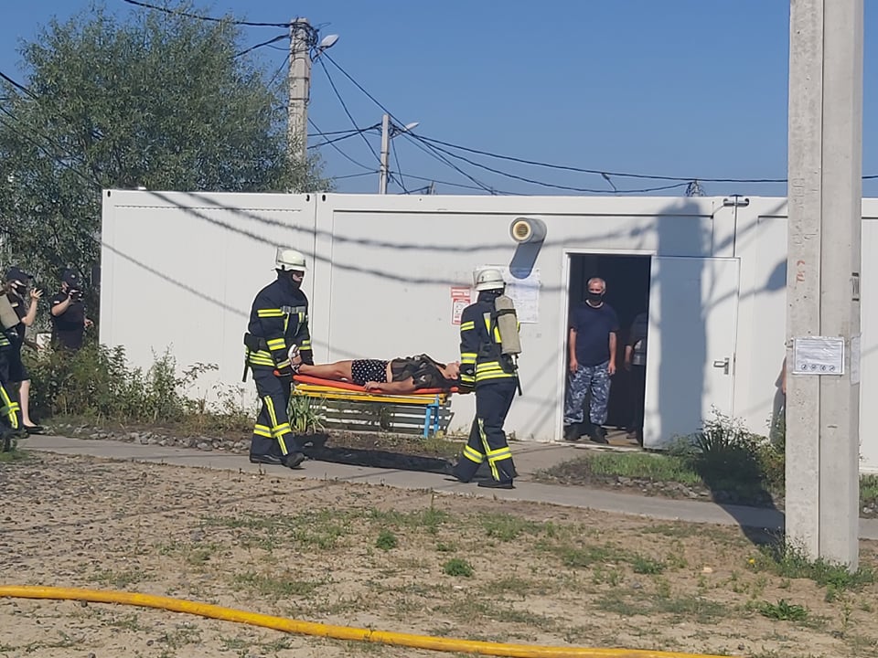 У модульному містечку пройшли навчання рятувальників