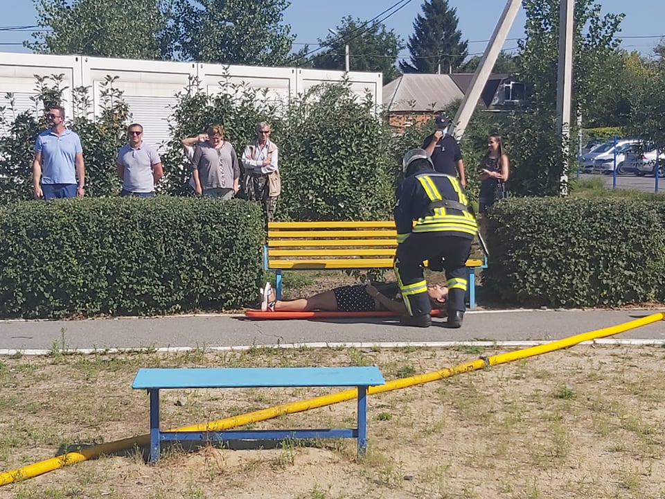 У модульному містечку пройшли навчання рятувальників