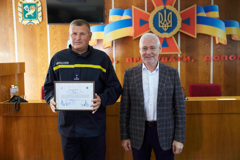 Ігор Терехов привітав рятувальників з професійним святом