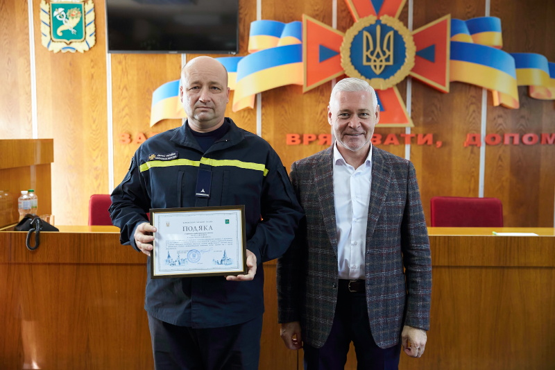 Ігор Терехов привітав рятувальників з професійним святом