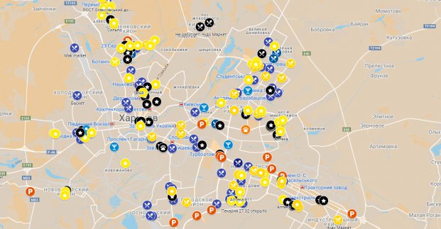 Опублікована карту магазинів, АЗС, аптек, які працюють
