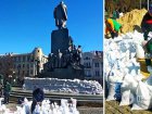 Харківські пам'ятники обкладають піском, щоб зберегти від обстрілів