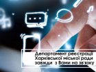 Департамент реєстрації опрацював понад 800 звернень харків’ян  