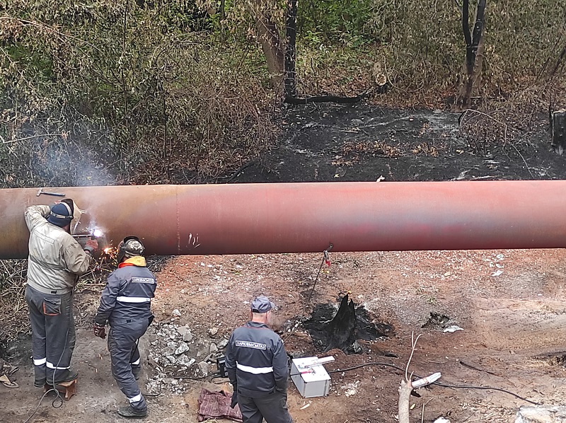 У Харкові усунули пошкодження на газопроводі високого тиску після обстрілу