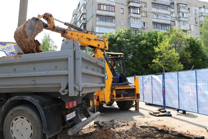 «Харківводоканал» проводить заміну ділянки магістралі на вулиці Дерев'янка
