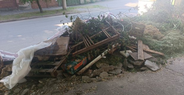 На вулиці Петросова повторно прибрали несанкціоноване звалище 