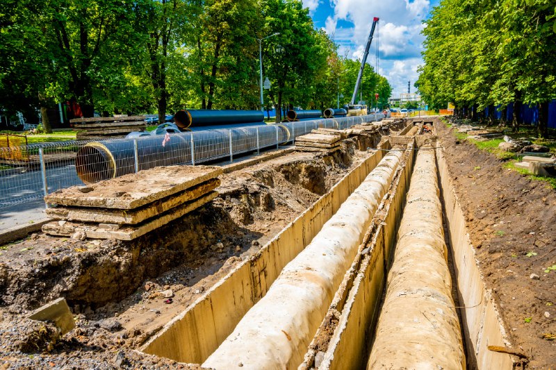 На бульварі Юр’єва перекладають тепломагістраль