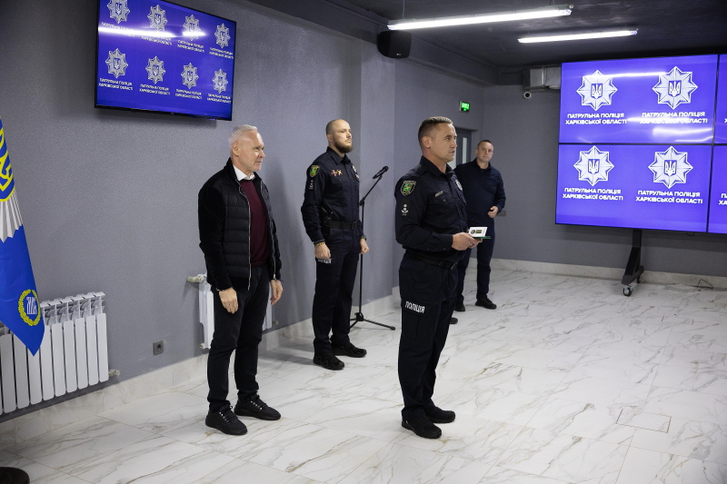 Ігор Терехов привітав харківських патрульних