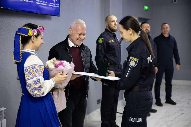 Ігор Терехов привітав харківських патрульних