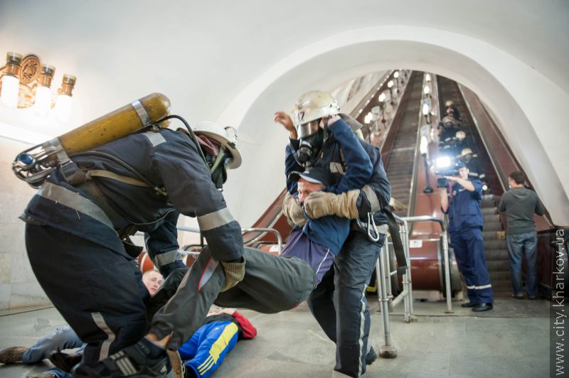 У харківському метрополітені відбулися навчання (додано фото)