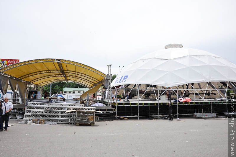 Fan-zone for Euro-2012 was presented to journalists