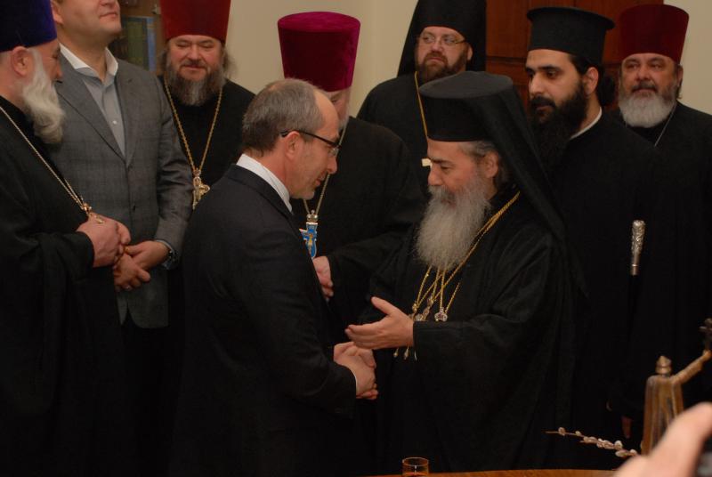 Патріарх Єрусалимський Феофіл III благословив Геннадія Кернеса на служіння народу