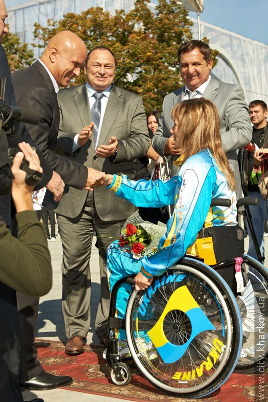 Kharkiv Paralympic sportsmen were honoured in Constitution square