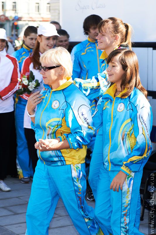 Kharkiv Paralympic sportsmen were honoured in Constitution square