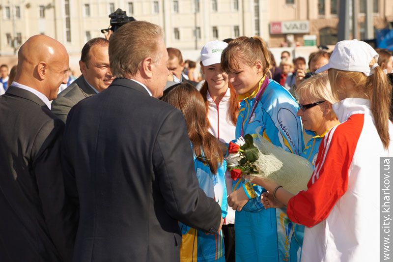 Kharkiv Paralympic sportsmen were honoured in Constitution square