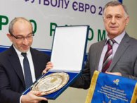 Kharkiv received an award from the Football Federation of Ukraine for hosting Euro-2012